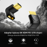 Adapter kątowy HDMI 2.1 8K 90° i 270° 2 szt. | Unitek