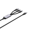 Kabel przewód ładujący USB 3w1 1,5m | Unitek C14101AGY01-1.5M