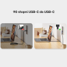 Kabel USB-C do USB-C PD 100W kątowy 90° podwójny 0,5m | Unitek