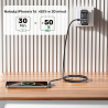Kabel USB-C do USB-C PD 100W kątowy 90° podwójny 1m | Unitek