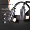 Kabel USB-C do USB-C PD 100W kątowy 90° podwójny 1m | Unitek