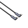 Kabel USB-C do USB-C PD 100W kątowy 90° podwójny 0,5m | Unitek