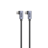 Kabel USB-C do USB-C PD 100W kątowy 90° podwójny 1m | Unitek