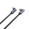 Kabel USB-C do USB-C PD 100W kątowy 90° podwójny 1m | Unitek