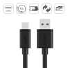 Kabel przewód USB-A do USB-C 1,5m czarny | Unitek C14067BK
