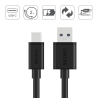 Kabel przewód USB-A do USB-C 2m czarny | Unitek C14068BK