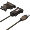 Konwerter USB na RS-232 COM + Adapter DB9/DB25 | Unitek Y-105A