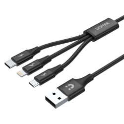 Kabel ładujący 3w1 USB do USB-C Micro-USB Lightning | Unitek
