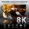 Kabel przewód HDMI 2.1 8K LUX w oplocie 8m | Unitek