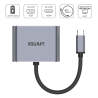 Hub USB-C do HDMI 4K 60Hz VGA USB-A PD 100W | Unitek D1049A