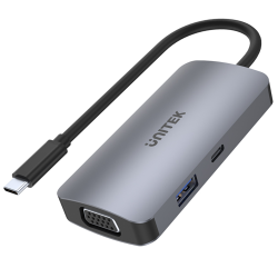 Hub USB-C do 2xHDMI 4K VGA USB 3.1 PD 100W MST | Unitek