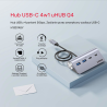 Hub rozdzielacz aluminiowy USB-A/USB-C 4 porty 5Gbps | Unitek