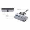 Hub rozdzielacz aluminiowy USB-A/USB-C 4 porty 5Gbps | Unitek