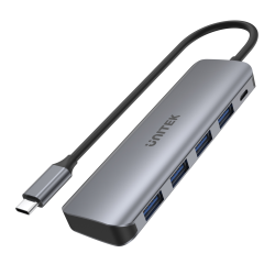 Aktywny hub USB-C do 4x USB 3.1 Gen1 BC 1.2 | Unitek uHUB P5+