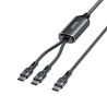 Silikonowy kabel rozgałęźnik 2w1 USB-C do 2x USB-C PD 100W 1,8m | Unitek