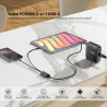 Silikonowy kabel rozgałęźnik 2w1 USB-C do 2x USB-C PD 100W 1,8m | Unitek