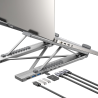 Regulowana podstawka pod laptopa z hubem USB-C 4K | Unitek