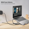 Regulowana podstawka pod laptopa z hubem USB-C 4K | Unitek