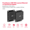 Przedłużacz USB-C do 4x USB-A przez Ethernet 150m | Unitek