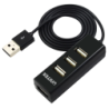 Hub USB 4x USB 2.0 czarny mini kabel 80cm | Unitek Y-2140