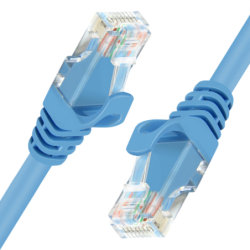 Kabel sieciowy LAN patchcord UTP Cat.6 1m niebieski | Unitek