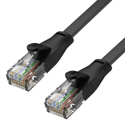 Płaski kabel sieciowy LAN UTP Cat.6 1Gbps 15m czarny | Unitek