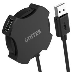 Hub rozdzielacz 4x USB 2.0 czarny | Unitek Y-2178