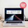 Płaski kabel sieciowy LAN UTP Cat.6 1Gbps 2m czarny | Unitek