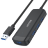 Hub USB-A na 4x USB-A 3.0 z kablem 1.5m czarny | Unitek