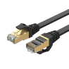 Płaski kabel sieciowy LAN SSTP Cat.7 10Gbps 1m czarny | Unitek
