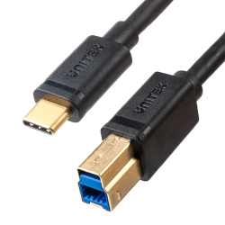 Kabel USB-C do USB-B 3.0 do drukarki 5Gbps 2m czarny | Unitek