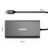 Hub USB-C 8w1 HDMI 4K VGA RJ45 SD Audio PD 100W | Unitek D1019B