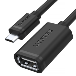 Kabel OTG microUSB do USB-A 22cm do smartfona | Unitek