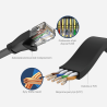 Kabel sieciowy płaski RJ45 LAN Cat.6 UTP 1Gbps 0.5m | Unitek