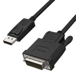 Kabel DisplayPort do DVI 1.8m czarny | Unitek Y-5118BA