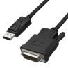 Kabel DisplayPort do DVI 1.8m czarny | Unitek Y-5118BA