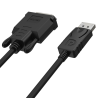 Kabel DisplayPort do DVI 1.8m czarny | Unitek Y-5118BA