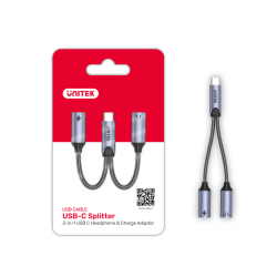 Adapter USB-C do 2x USB-C Audio i Power Delivery 18W | Unitek