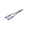Adapter USB-C do 2x USB-C Audio i Power Delivery 18W | Unitek
