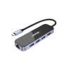 Hub USB-C do 3x USB-A HDMI 4K RJ45 PD 100W | Unitek D1084A