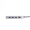 Hub USB-C do 3x USB-A HDMI 4K RJ45 PD 100W | Unitek D1084A