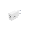 Ładowarka sieciowa 2x USB-A 12W 5V/2.4A biała | Unitek P1113A