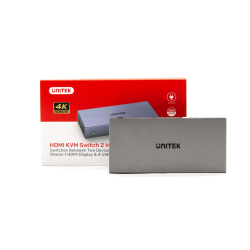 Przełącznik KVM HDMI 2.0 2x1 4K 60Hz HDCP 2.2 | Unitek V307A