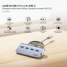 Ergonomiczny hub USB-C do 4x USB-A 5Gbps | Unitek uHUB Q4