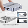 Magnetyczny czytnik kart SD/microSD USB-C 6w1 4K | Unitek