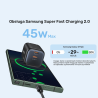 Ładowarka sieciowa 2x USB-C GaN 45W PD 3.0 | Unitek Zeno