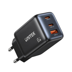 Ładowarka sieciowa 3-portowa GaN 2x USB-C USB-A 65W | Unitek