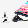 Adapter USB-C do USB OTG 15cm czarny | Unitek Y-C476BK