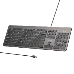 Klawiatura przewodowa niskoprofilowa USB-A | Unitek SlimTap