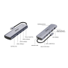 Hub USB-C 11w1 Dual Display HDMI VGA PD 100W | Unitek uHUB